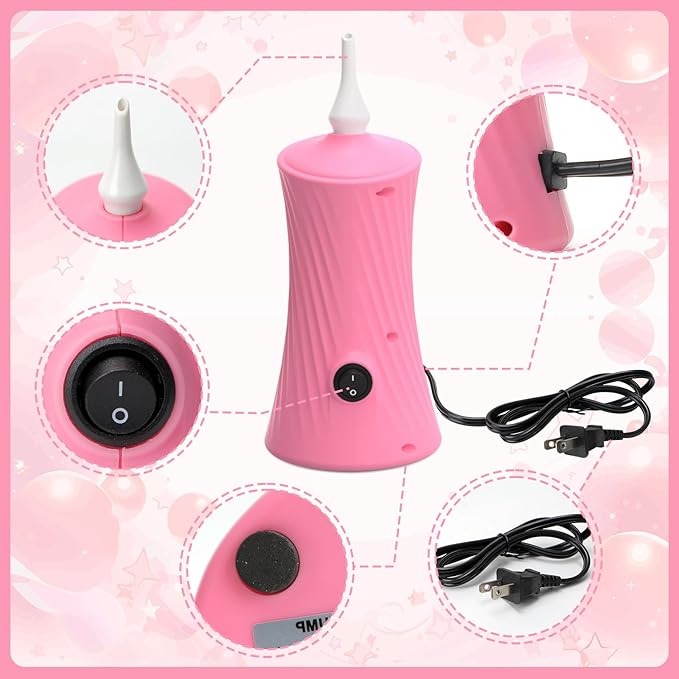 Balloon Pump Electric Air Pump for Long Balloon Inflator Blower Machine for Birthday Party Celebration Balloons Decorations for Twisty Animal Balloons