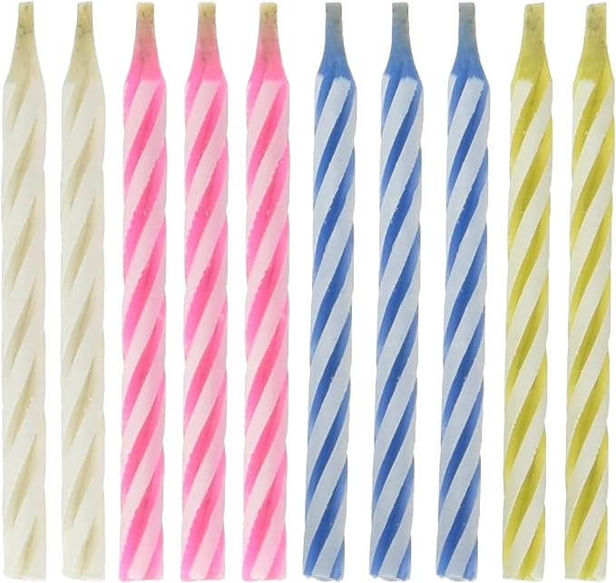 Magic Trick Birthday Candles | Blow Out Surprise Party Candles | Funny Celebration Gag | Multicolor | 10 Count
