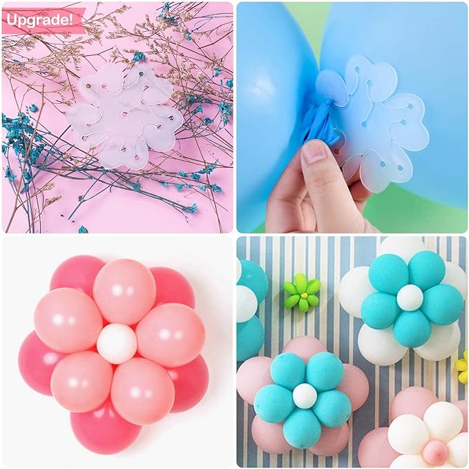 Balloon arch kit and Balloon Garland Kit, 2 Pack Balloon Garland Strips - 2 Pack Balloon Glue Point Dots Stickers - 2 Balloon Tie Tools and 20 Balloon Clips for Ballon Arch kits Party Wedding Birthday