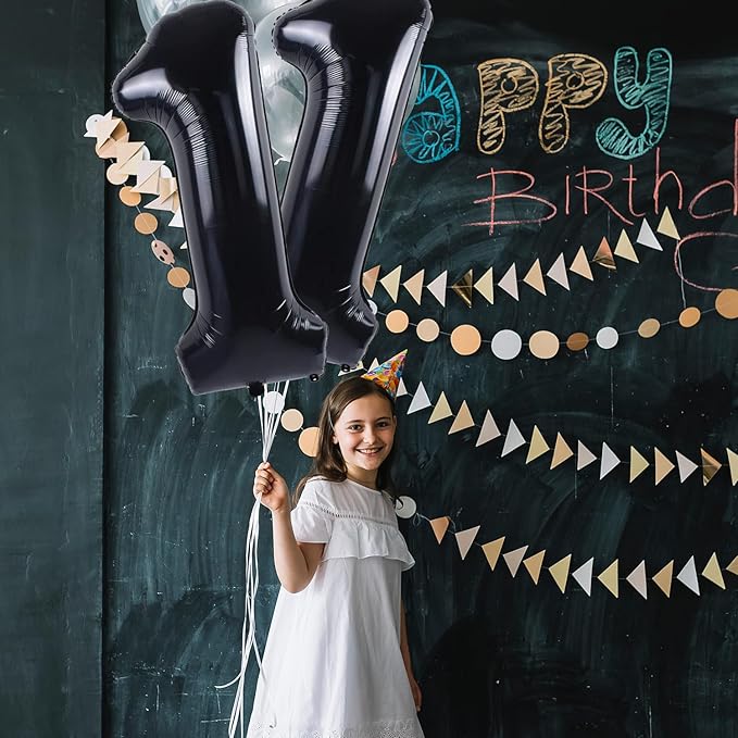 40 inch Number Balloon 0-9 Black Large Number 12 Balloons,Digital Balloons for Birthday Party Celebration Decorations Supplies, Helium Foil Number Balloons for Wedding Anniversary
