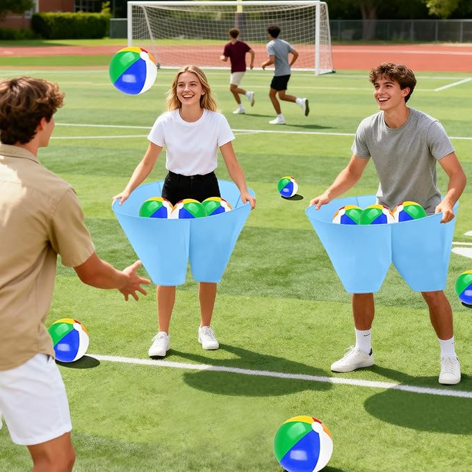 Granny Pants Game with Bouncy Balls and 1 Air Pump (Random Colors), Granny Pants Outdoor Game Baby Shower Funny Party Game for Adults & Families, Big Pants Ball Game Granny Pants Yard Game