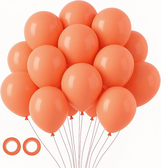 Voircoloria 105pcs Peach Balloons 12inch Party Latex Balloons for Boys Girls Birthday Baby Shower Gender Reveal Wedding Sunflower Party Decorations