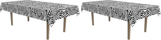 Beistle Zebra Print Plastic Tablecover (Pack of 2)