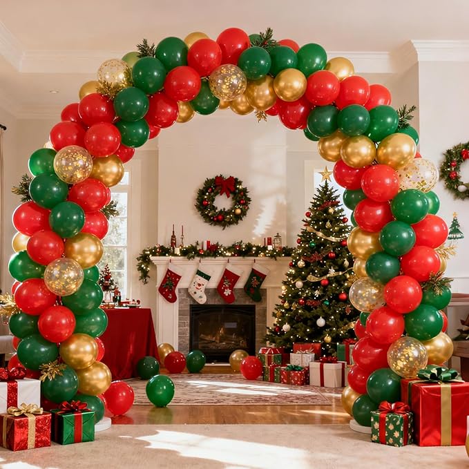 RUBFAC 135pcs Dark Green Balloons Different Sizes 18 12 10 5 Inch for Garland Arch, Emerald Green Christmas Balloon for Safari Jungle Party Birthday Baby Shower Masquerade Party Wedding Decorations