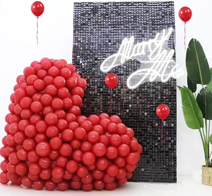 Red Balloons 110Pcs 5 Inch Small Latex Party Balloons, Mini Thick Birthday Balloons for Wedding Baby Shower Decorations.