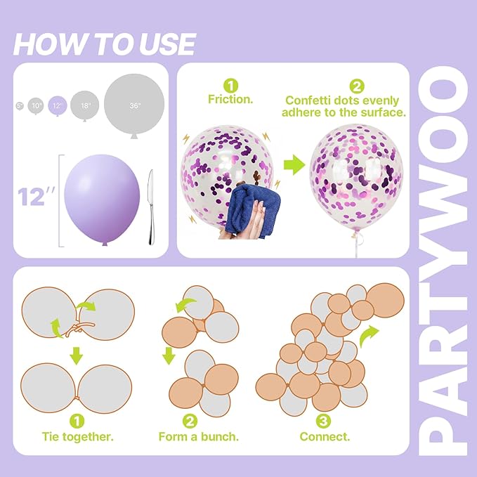 PartyWoo Pink Purple and Gold Balloons 66pcs 12 Inch Baby Pastel Light Pale Pink Purple Metallic Gold Balloons for Graduation Baby Shower Birthday Butterfly Anniversary Princess Party Decorations