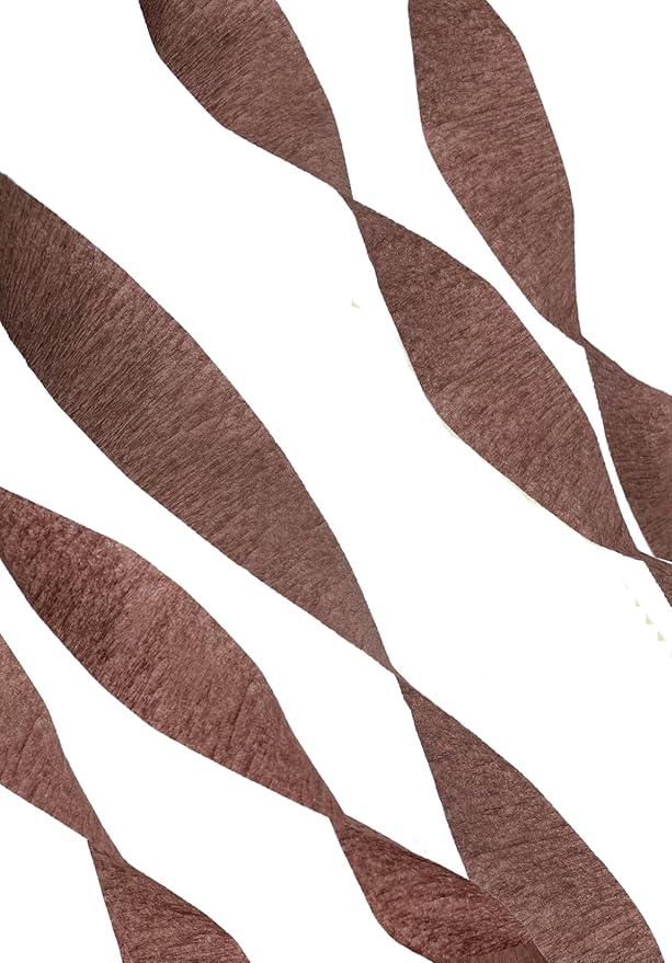 K-Kraft 1 Brown Roll Crepe Paper Streamer for Birthday, Holiday, School, Party