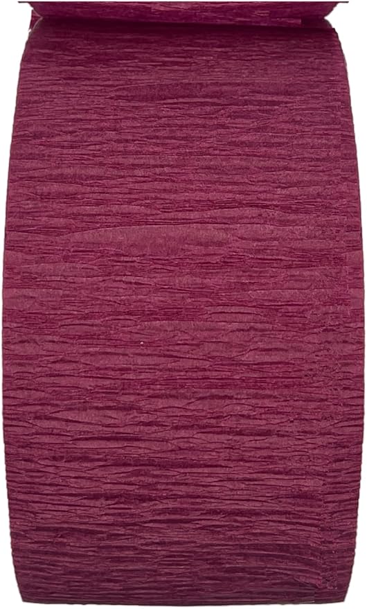 Maroon and White Crepe Paper Streamers, Made in USA