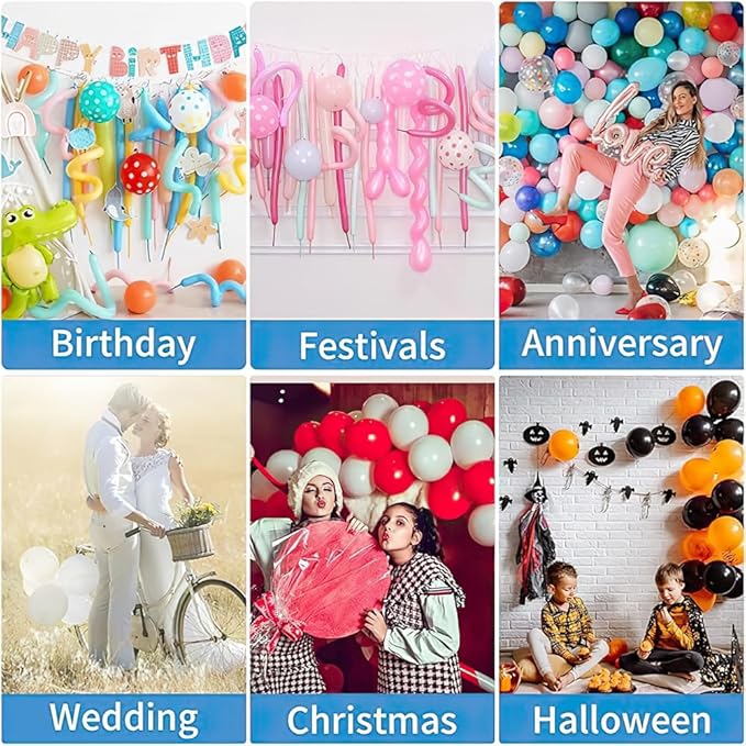 Balloon Pump Electric Air Pump for Balloons Portable Balloon Inflators Blower Machine for Birthday Party Balloon Decorations for Long Animal Twisty Curly Balloon, Foil Balloons(12V 18W)