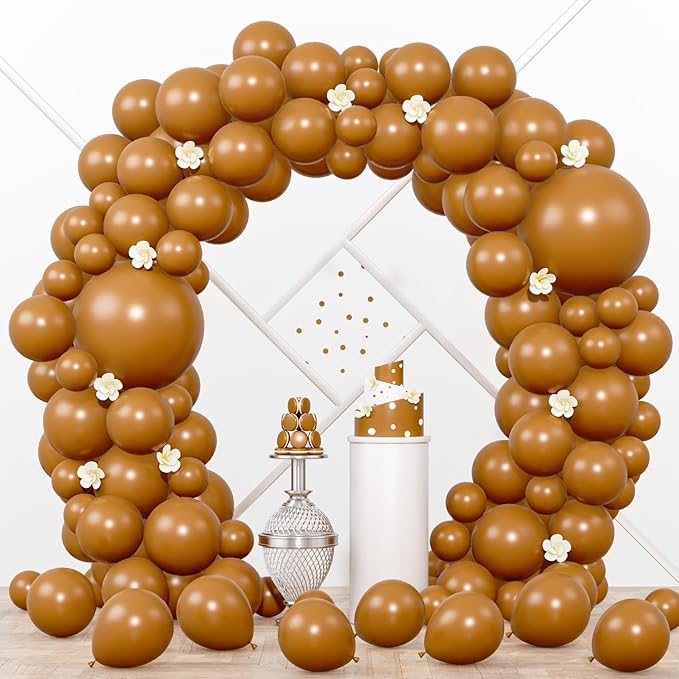 Voircoloria 90pack Khaki Balloons Different Size 18/12/10/5 Inch Khaki Balloon Garland Arch Kit for Graduation, Wedding, Birthday, Princess Theme Party, Baby Shower, Anniversary Party Decorations