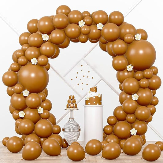 Voircoloria 90pack Khaki Balloons Different Size 18/12/10/5 Inch Khaki Balloon Garland Arch Kit for Graduation, Wedding, Birthday, Princess Theme Party, Baby Shower, Anniversary Party Decorations