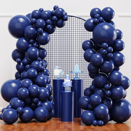 YMSZ Navy Blue Balloons with Different Sizes, Navy Blue Balloon Garland Arch Kit for Birthday Party, Graduation, Baby Shower, Wedding Decoration