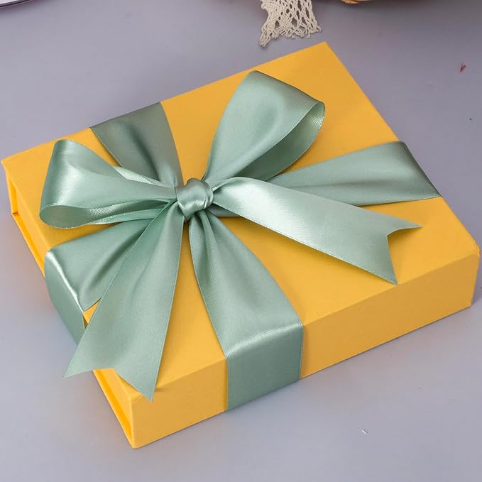 YASEO 1 1/2 Inch Sage Green Solid Satin Ribbon, 50 Yards Craft Fabric Ribbon for Gift Wrapping Floral Bouquets Wedding Party Decoration