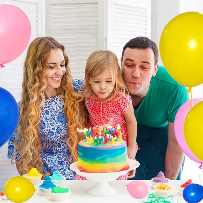 Royal Blue Yellow Pink Balloon Garland Arch Kit - 122PCS Pink Yellow Balloons Blue Balloons Garland for Birthday Wedding Baby Shower Graduation Anniversary Party Decorations