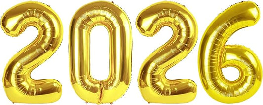 2026 Gold Number Balloons, 40 Inch Balloon, New Years Eve Decorations, Balloons for New Years Eve Party Supplies 2026, Graduation Decoration, 2 6 20 26 Birthday Parties
