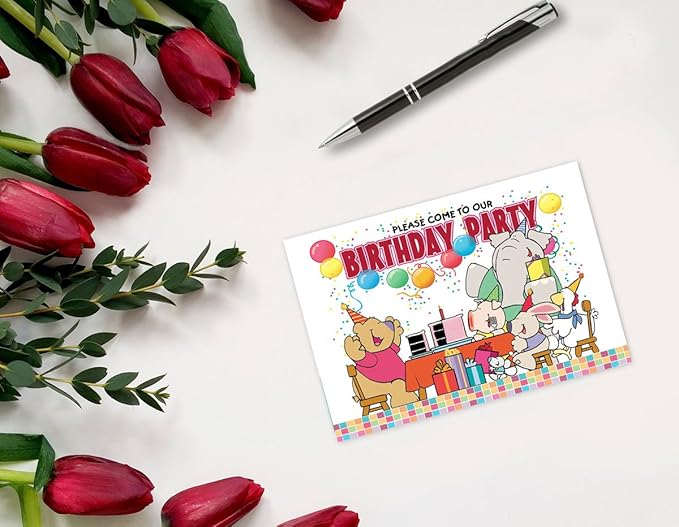 Kids Party Invitation - 4" x 6" Fill In Birthday Party Invitation Postcards - 25 Party Invites