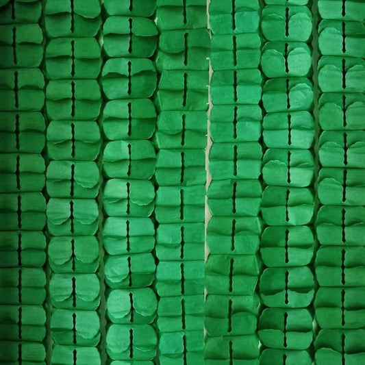 10PCS Four Leaf Clover Garland Decorations Four Leaf Clover Banner Tissue Paper Streamers Reusable Hanging Garland for Birthday Wedding Party Backdrop Home Decor Dark Green kit