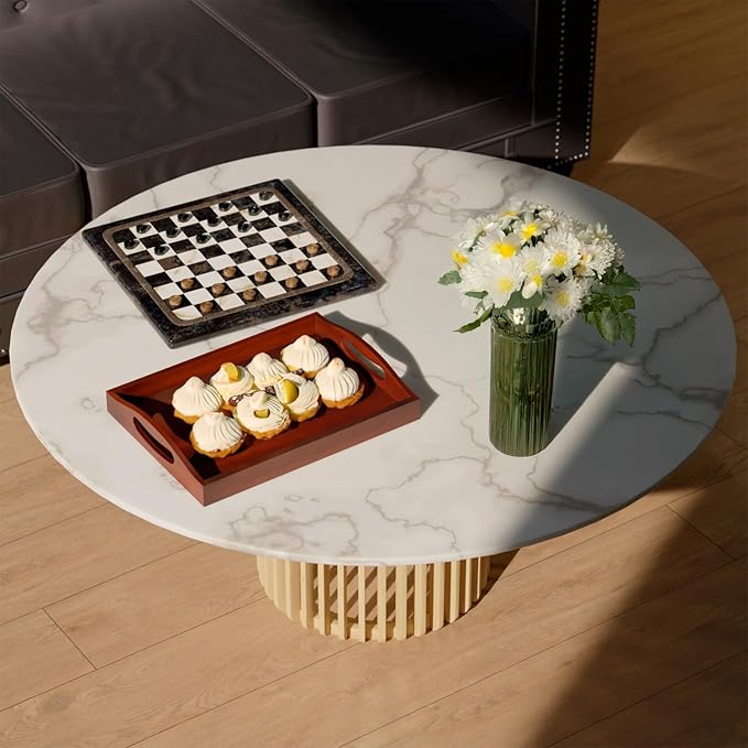 Comfify Bamboo Serving Tray - Stylish Ottoman Tray for Entertainment & Decor - Versatile and Elegant Design - Perfect for Serving, Organizing, and Decorating - Brown Color