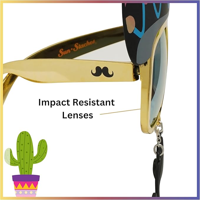 Sun-Staches Fiesta Fun Sombrero Sunglasses | Photo Booth | Party Attire or Party Favor | One Size Fits Most