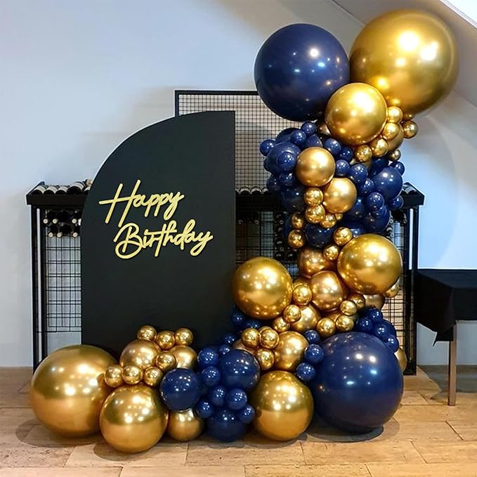 Happy Birthday Sign for Backdrop - Glitter Felt Happy Birthday Letter Sign for Balloon Arch Birthday Party Balloon Arch Backdrop Decorations for Birthday Party Baby Shower - Gold