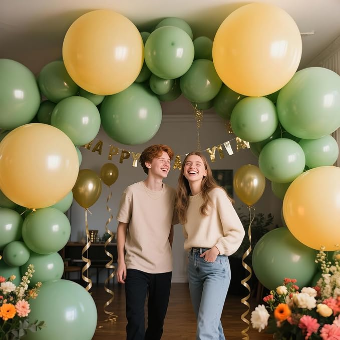 Sage Green Balloon Arch Kit 111Pcs 18 12 5 Inch Latex Party Balloons Garland for Birthday Baby Shower Wedding Engagement Anniversary Christmas Party Decorations