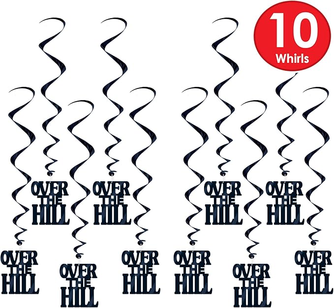 Beistle 10 Piece Over The Hill Party Decorations Hanging Swirls Whirls