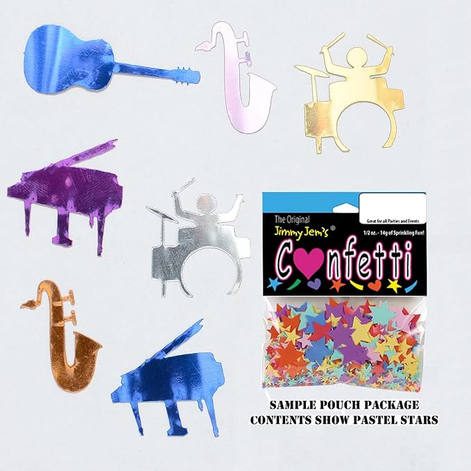 Confetti Music Instruments MultiColors - 3 Half Oz Bags (1.5 oz) #9429