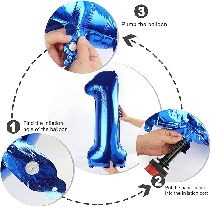 Balloon Number 10th Birthday Decorations, 40 Inch Big Foil Balloon for Men & Women, Dark Blue Number Balloons for Wedding Memorial Day Birthday Aniversarry Supplies