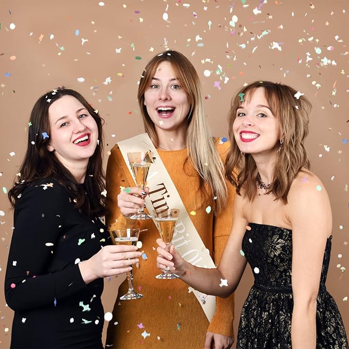 A Tiny Bit Older Birthday Sash - Coffee Brown Satin Sash with White Foil Martini Birthday Decorations for Women Funny Espresso Martini Themed Bachelorette Bridal Shower Supplies