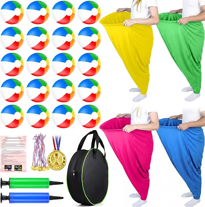 Granny Pants Yard Game for Kids & Adults- Giant Outdoor Carnival Game for Family Parties, Company Team Building, Backyard, Lawn Reunion Fun