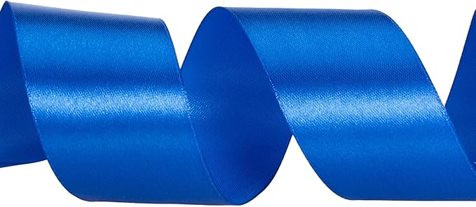 YASEO 1 1/2 Inch Royal Blue Solid Satin Ribbon, 50 Yards Craft Fabric Ribbon for Gift Wrapping Floral Bouquets Wedding Party Decoration