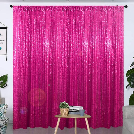 Partisout Sequin Backdrop - 7ftx7ft Glitter & Sparkle Curtain for Party, Wedding, Christmas & More