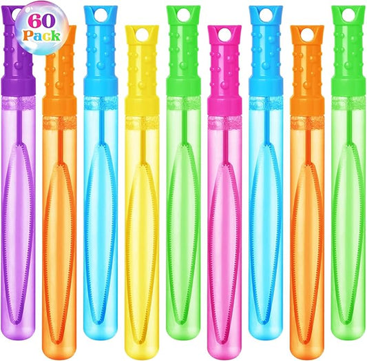 SpringFlower Bubble Wand, 60 Pcs Bubble Wands Bulk, Summer Toys Outdoor Activity Supply,Bubble Party Favors for Kids, Birthday, Wedding, Party