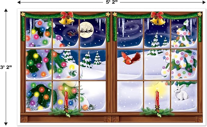 Snowy Christmas Insta-View Party Accessory (1 count) (1/Pkg)