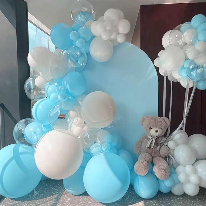 Voircoloria 90pack Aqua Balloons Different Size 18/12/10/5 Inch Aqua Balloon Garland Arch Kit for Graduation, Wedding, Birthday, Princess Theme Party, Baby Shower, Anniversary Party Decorations