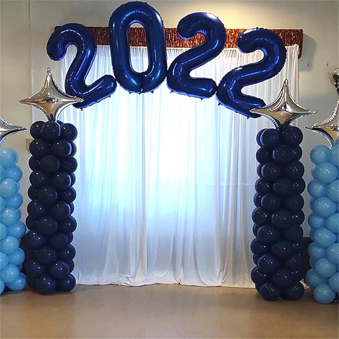 40" Balloon Number 2 Navy Blue, Large Dark Blue Foil Number Balloons Set 0-9, Royal Blue 2 Helium Balloons for Boys 2nd 12th 20th Birthday Anniversary Graduation Party Decoration Supplies