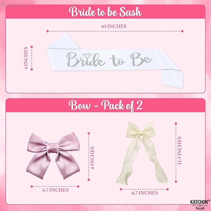 KatchOn, Bride To Be Decorations Kit - Pack of 115 | Ring Balloon, Pink Balloons Arch | Bride to Be Banner, Bachelorette Party Supplies for Bachelorette Party Decorations | Bridal Shower Decorations
