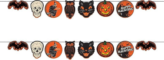 Beistle 2 Piece Retro Vintage Halloween Banners Spooky Decorations For Home And Office