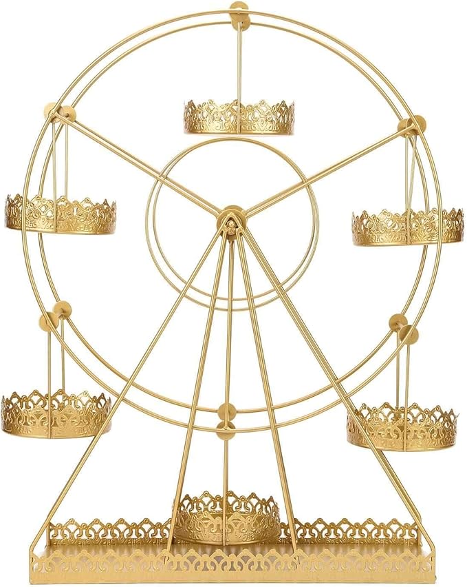 Efavormart 2 Sets of Large Metallic Gold Bird Cage Wedding Centerpiece Table Party Decor All Occasions - 9",13" Tall