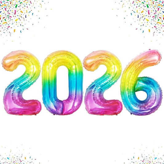 Rainbow 2026 Balloons 42 Inch, Rainbow Graduation Decorations 2026, Foil Number 2026 Graduation Balloons Class of 2026 Decorations | Graduation Party Decorations | Prom Decorations 2026, Katchon