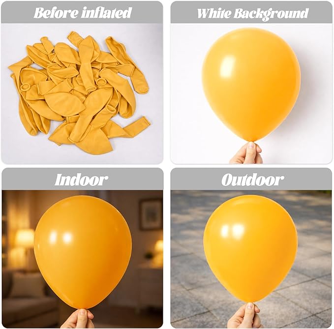 Voircoloria 105pcs Lemon Yellow Balloons 12inch Party Latex Balloons for Boys Girls Birthday Baby Shower Gender Reveal Wedding Sunflower Party Decorations