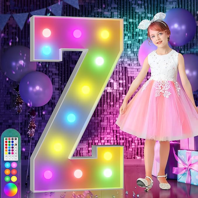 imprsv 4FT Colorful Marquee Letters Z, 18 Colors Large Light up Letters Alphabet Sign with Remote, Large Marry Me Sign, Birthday Party Decorations Anniversary Wedding Decoration