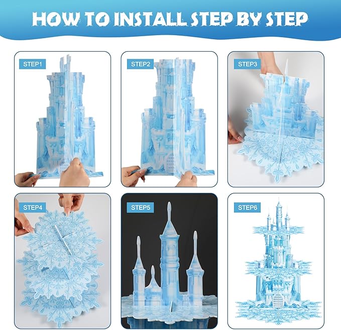 Zopeal 3 Tier Snowflake Cupcake Stand Party Decorations Snowflake Cupcake Stand Cake Holder Winter Snow Themed Cake Holder Winter Dessert Stand for Girls Kids Winter Birthday Party Supplies