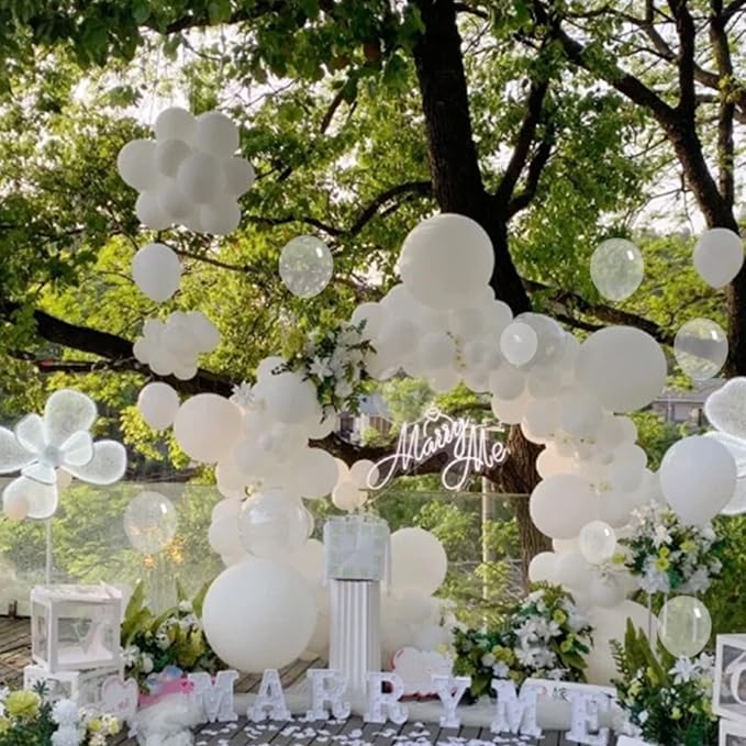 Clear Balloons 110Pcs, 5 Inch Small Latex Party Balloons, Mini Thick Clear Birthday Balloons for Birthday Wedding Baby Showe Decorations.