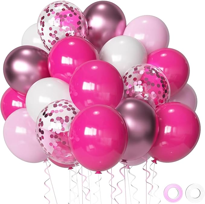 Pink and White Party Balloons,Pink Balloons 12 inch Light Pink Latex Balloons For Adult Only Event Celebration Wedding Engagement Party Decoration