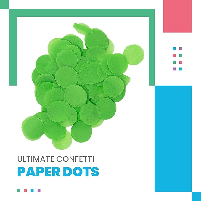 Ultimate Confetti, Light Green Biodegradable Confetti Circles - Flame-Resistant and Slow-Falling Round Tissue Paper Confetti for Cannon and Launcher use – Best for Celebrations - 1 lb, 16 oz