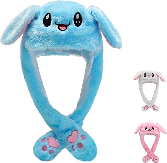 LYLPYHDP Bunny Hat, Funny Plush Bunny Hats, Plush Christmas Rabbit Hat, Party Cosplay Cute Animal Hats.