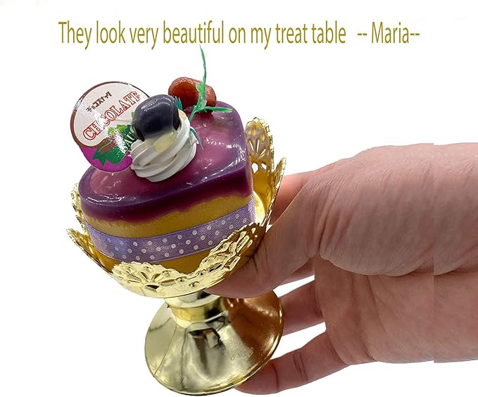 JC HUMMINGBIRD Cupcake and Dessert Stand, Gold, Standard Size (12 Pieces)