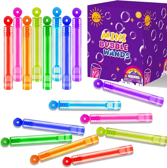 Mini Small Bubbles Wands Toys Gifts Bulk for Kids 64 Pack-Bubble Party Favors Supplies for Toddlers, Bulk Non Candy Treats Goodie Prize for Graduation 250th Anniversary Parade Throws Giveaways Handout