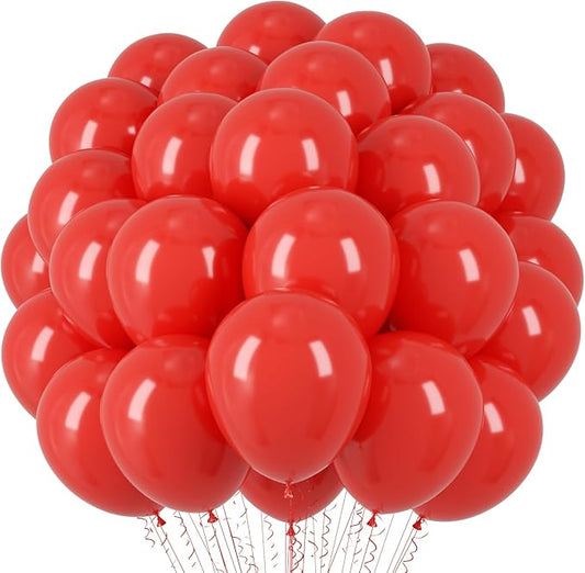 Voircoloria Red Balloons, 66pack 12inch Red Latex Party Balloons for Valentine's Day, Graduation, Wedding, Birthday, New Year, Baby Shower, Christmas, Anniversary Party Decorations